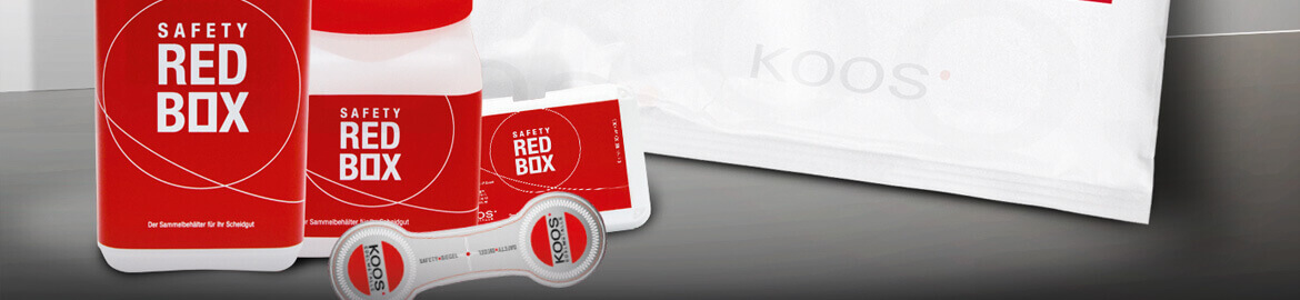 Schnell, sicher und unkompliziert - Senden Sie uns Ihr Scheidgut einfach zu. Für den Versand und die Abholung stellen wir Ihnen unsere Safety Red Boxes mit Safety-Siegel kostenfrei zur Verfügung.