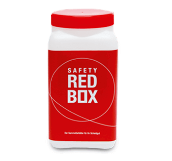Red Box groß - Für große Mengen Scheidgut - Fassungsvermögen ca. 1 Liter.